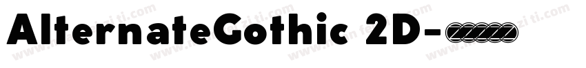 AlternateGothic 2D字体转换